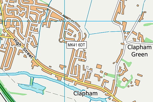 MK41 6DT map - OS VectorMap District (Ordnance Survey)