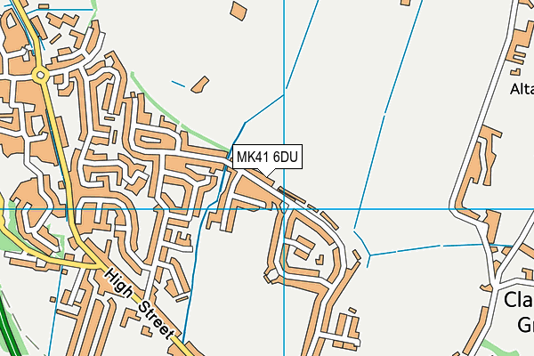 MK41 6DU map - OS VectorMap District (Ordnance Survey)