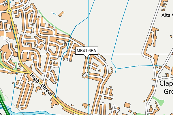 MK41 6EA map - OS VectorMap District (Ordnance Survey)