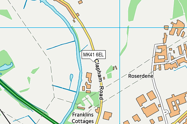 MK41 6EL map - OS VectorMap District (Ordnance Survey)