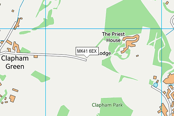 MK41 6EX map - OS VectorMap District (Ordnance Survey)