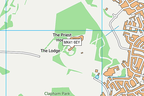 MK41 6EY map - OS VectorMap District (Ordnance Survey)