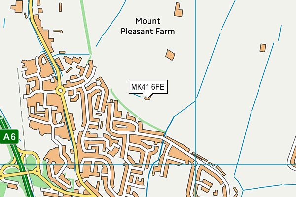 MK41 6FE map - OS VectorMap District (Ordnance Survey)