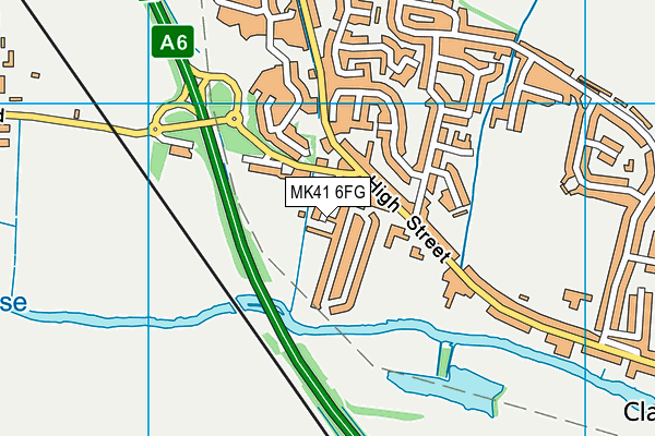 MK41 6FG map - OS VectorMap District (Ordnance Survey)