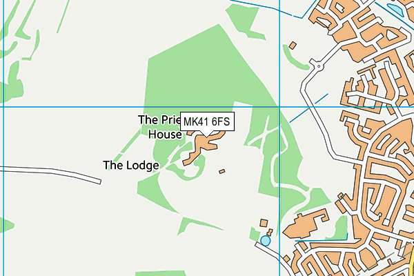 MK41 6FS map - OS VectorMap District (Ordnance Survey)
