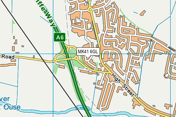MK41 6GL map - OS VectorMap District (Ordnance Survey)