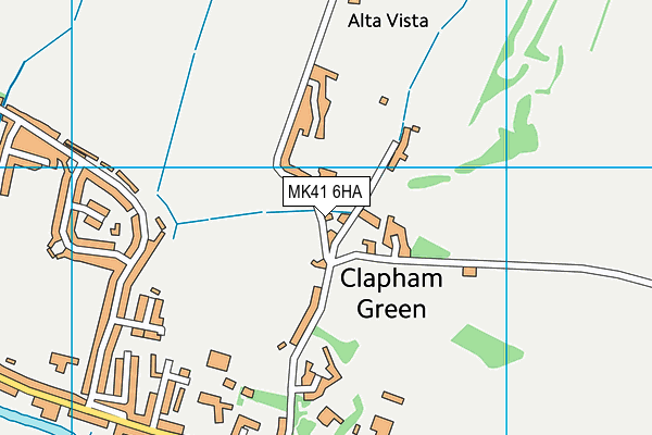 MK41 6HA map - OS VectorMap District (Ordnance Survey)