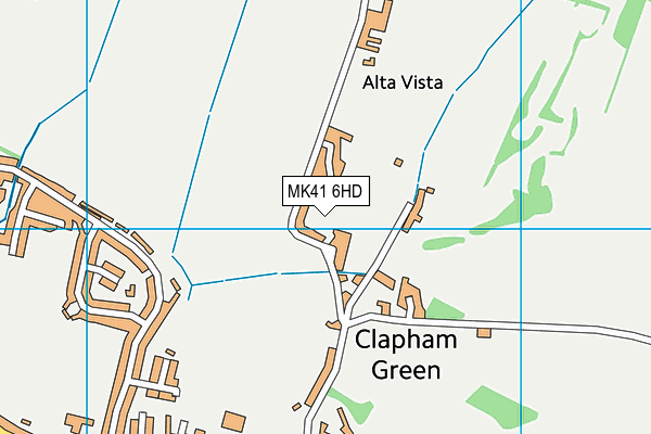 MK41 6HD map - OS VectorMap District (Ordnance Survey)