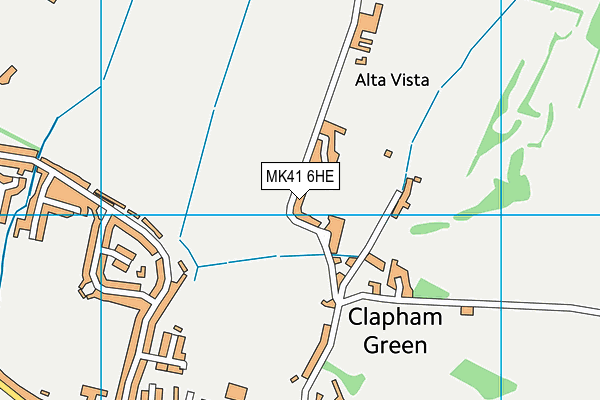 MK41 6HE map - OS VectorMap District (Ordnance Survey)