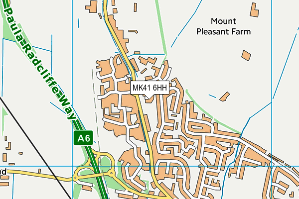 MK41 6HH map - OS VectorMap District (Ordnance Survey)