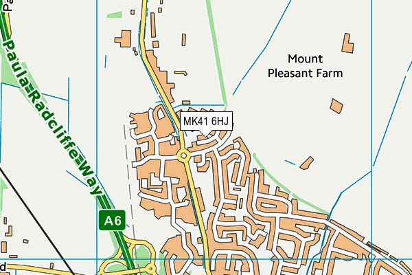 MK41 6HJ map - OS VectorMap District (Ordnance Survey)