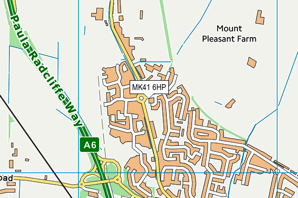 MK41 6HP map - OS VectorMap District (Ordnance Survey)