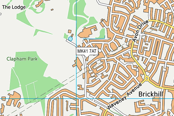 MK41 7AT map - OS VectorMap District (Ordnance Survey)