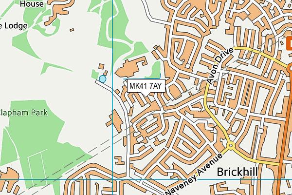 MK41 7AY map - OS VectorMap District (Ordnance Survey)