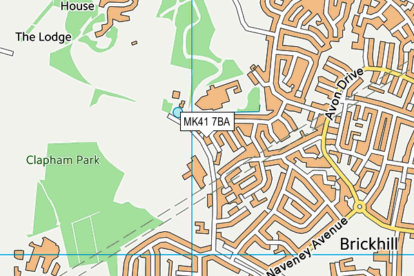 MK41 7BA map - OS VectorMap District (Ordnance Survey)