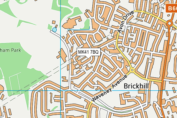MK41 7BQ map - OS VectorMap District (Ordnance Survey)