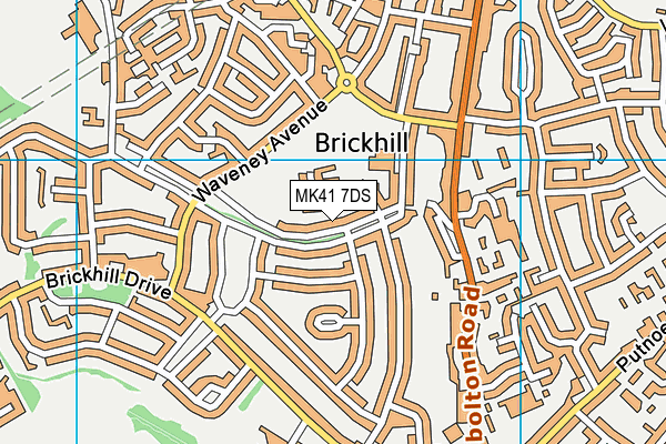 MK41 7DS map - OS VectorMap District (Ordnance Survey)