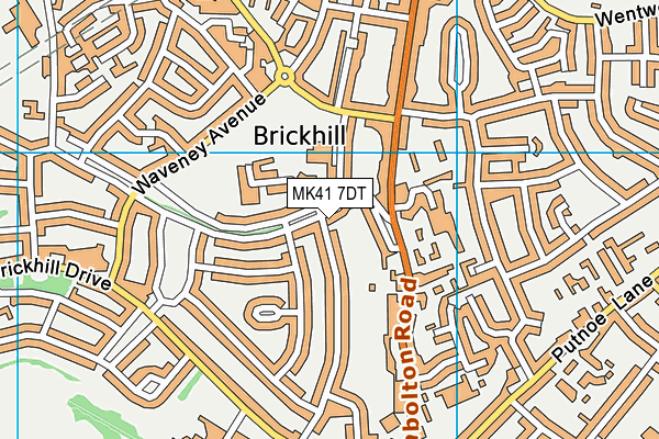 MK41 7DT map - OS VectorMap District (Ordnance Survey)