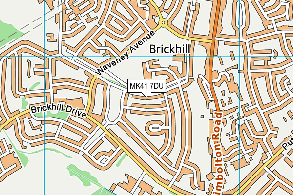 MK41 7DU map - OS VectorMap District (Ordnance Survey)