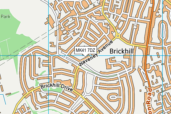 MK41 7DZ map - OS VectorMap District (Ordnance Survey)