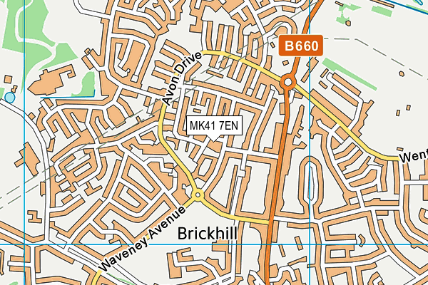 MK41 7EN map - OS VectorMap District (Ordnance Survey)