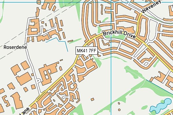 MK41 7FF map - OS VectorMap District (Ordnance Survey)