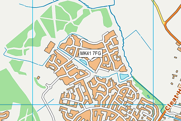 MK41 7FG map - OS VectorMap District (Ordnance Survey)