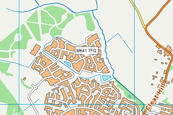 MK41 7FQ map - OS VectorMap District (Ordnance Survey)