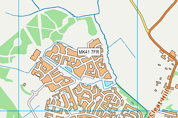 MK41 7FR map - OS VectorMap District (Ordnance Survey)