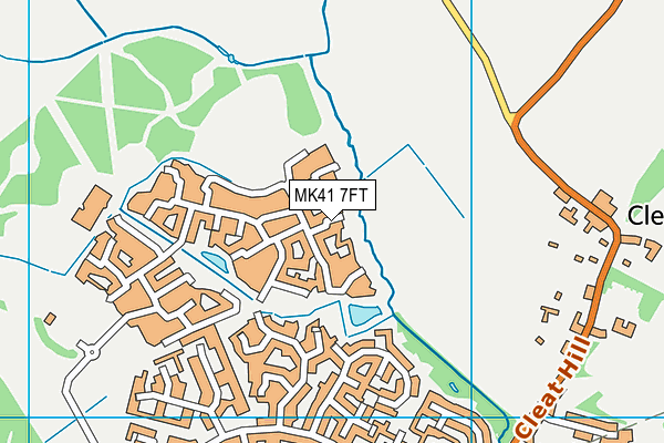 MK41 7FT map - OS VectorMap District (Ordnance Survey)