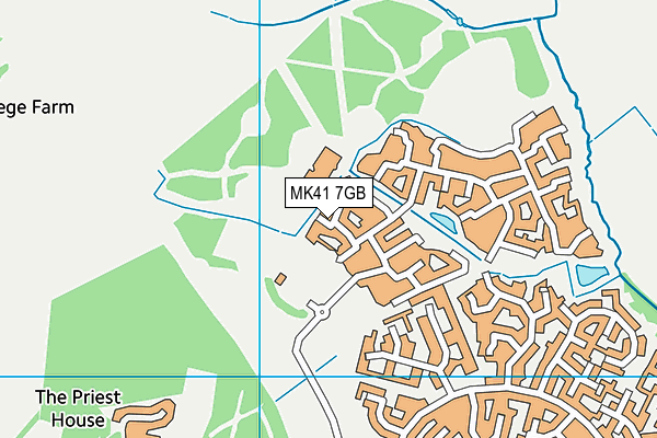 MK41 7GB map - OS VectorMap District (Ordnance Survey)