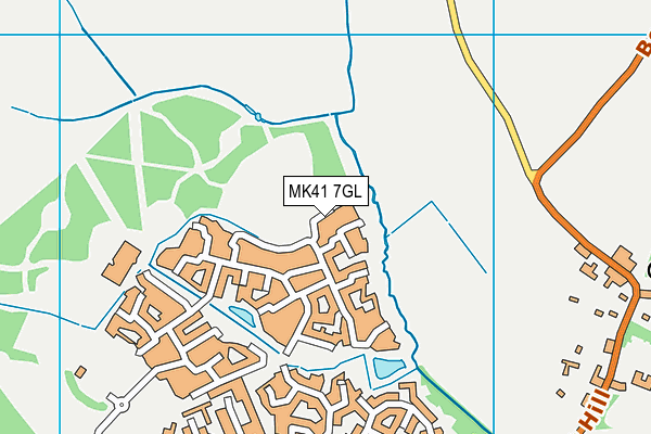 MK41 7GL map - OS VectorMap District (Ordnance Survey)