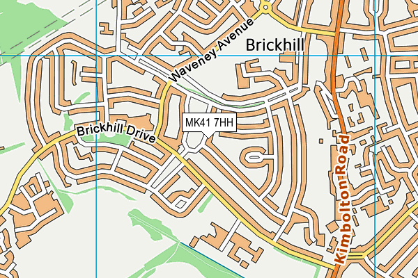 MK41 7HH map - OS VectorMap District (Ordnance Survey)