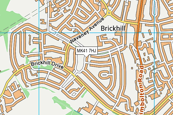 MK41 7HJ map - OS VectorMap District (Ordnance Survey)