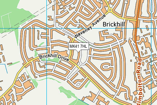 MK41 7HL map - OS VectorMap District (Ordnance Survey)