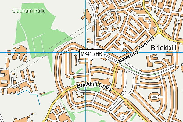 MK41 7HR map - OS VectorMap District (Ordnance Survey)