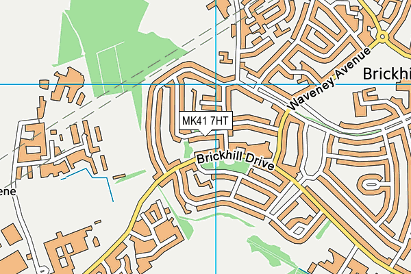 MK41 7HT map - OS VectorMap District (Ordnance Survey)