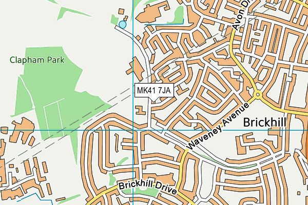 Scott Primary School map (MK41 7JA) - OS VectorMap District (Ordnance Survey)
