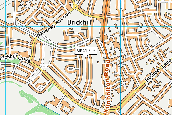 MK41 7JP map - OS VectorMap District (Ordnance Survey)