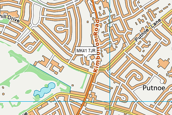 MK41 7JR map - OS VectorMap District (Ordnance Survey)