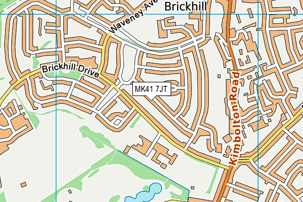 MK41 7JT map - OS VectorMap District (Ordnance Survey)