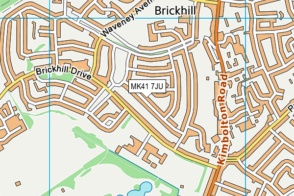 MK41 7JU map - OS VectorMap District (Ordnance Survey)