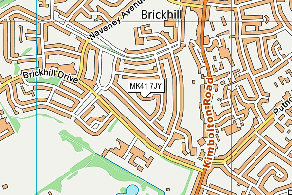 MK41 7JY map - OS VectorMap District (Ordnance Survey)