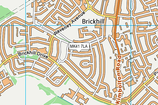 MK41 7LA map - OS VectorMap District (Ordnance Survey)