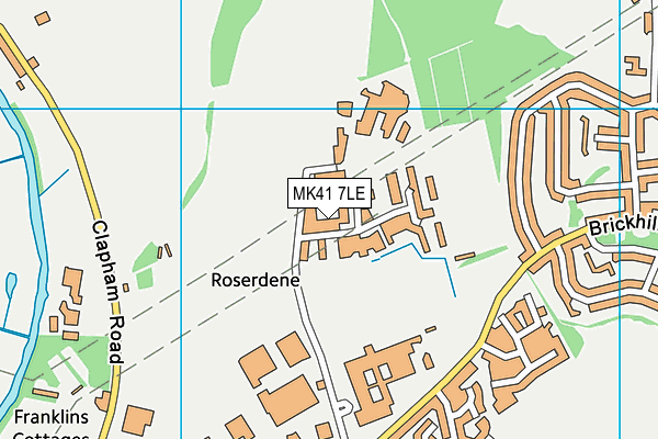 MK41 7LE map - OS VectorMap District (Ordnance Survey)