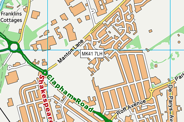 MK41 7LH map - OS VectorMap District (Ordnance Survey)