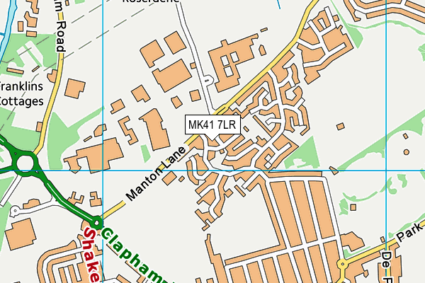 MK41 7LR map - OS VectorMap District (Ordnance Survey)