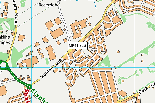 MK41 7LS map - OS VectorMap District (Ordnance Survey)