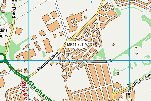 MK41 7LT map - OS VectorMap District (Ordnance Survey)