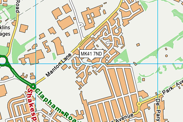 MK41 7ND map - OS VectorMap District (Ordnance Survey)